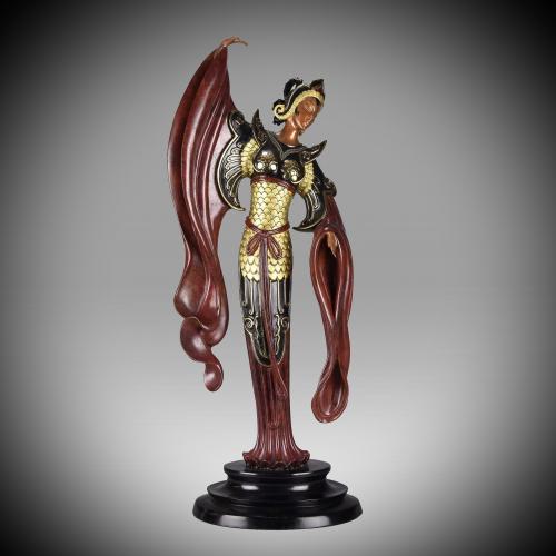Cold Painted Limited Edition Bronze Figure "Chinese Legend" by Erté