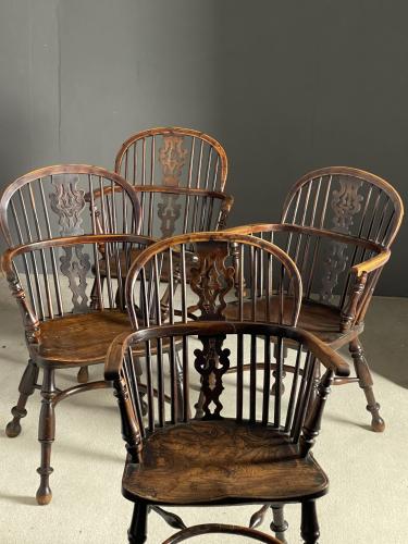 yew wood Windsor chairs