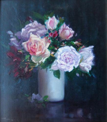 oil painting Ennes Still life Roses