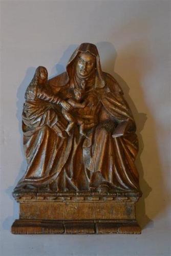 Early 16th Century Netherlandish Carved St. Anne
