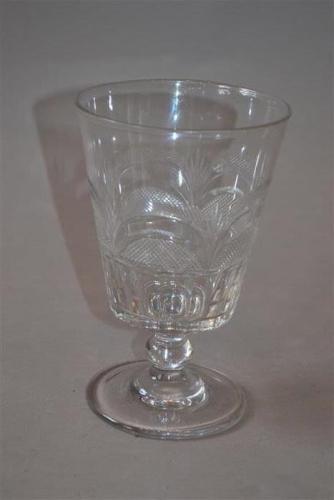 A fine Regency cut glass rummer