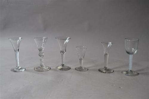 A group of six Georgian glasses