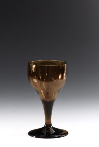 An Amber wineglass