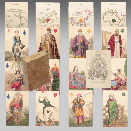 Rare Geographical playing cards known as "Hodges Geographical"