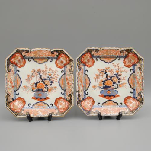 A pair of meiji period Imari Octagonal Chargers