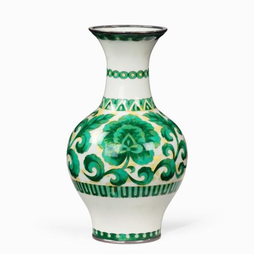 Cloisonné enamel vase by Ota Hiroaki