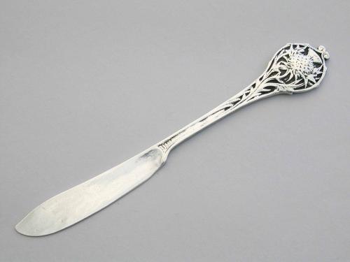 Arts and Crafts Silver Butter Knife
