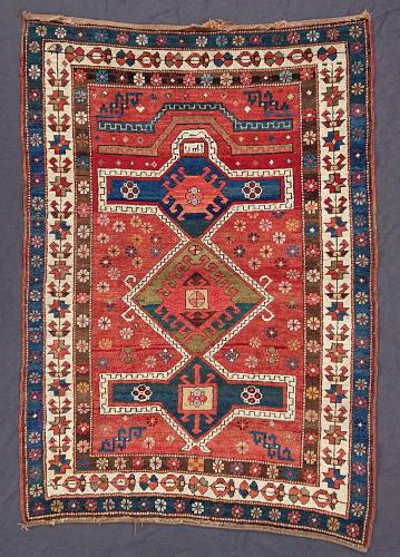 Caucasian Kazak prayer rug 