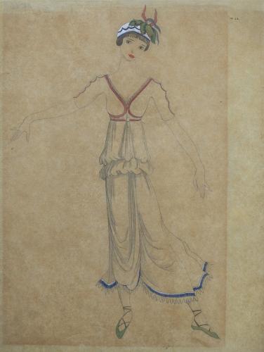 Albert Daniel Rothenstein (Rutherston) (1881-1953). Costume design for a ballerina