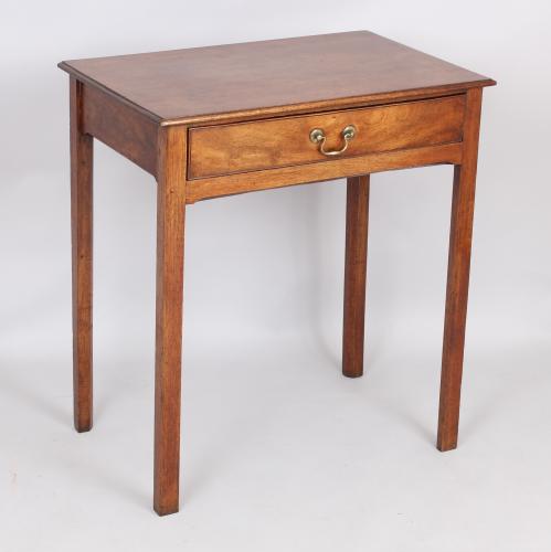 George III mahogany single drawer side table