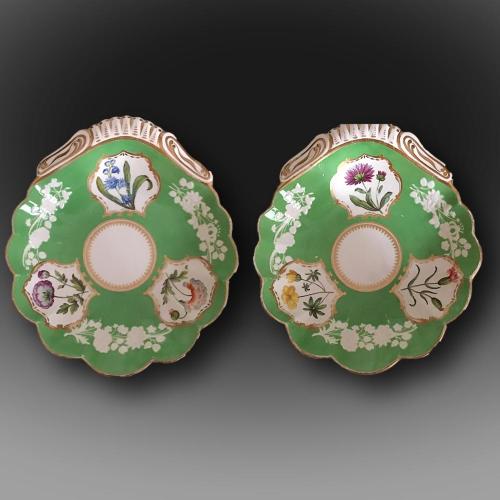 Pair of Spode Shell Dishes