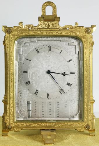 Thos. Cole, London.  An Early Example of a Calendar Strut Timepiece.  Circa 1840/45.