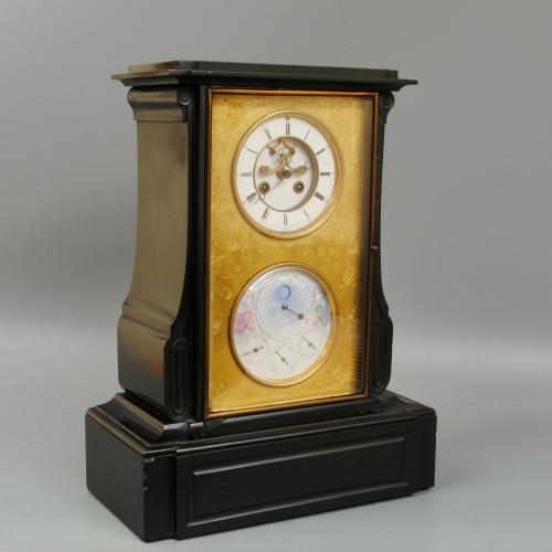 A Fine 19th Century Belgium Slate Perpetual Calendar Clock