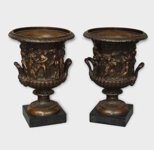 19th Century Medici Bronze Urns