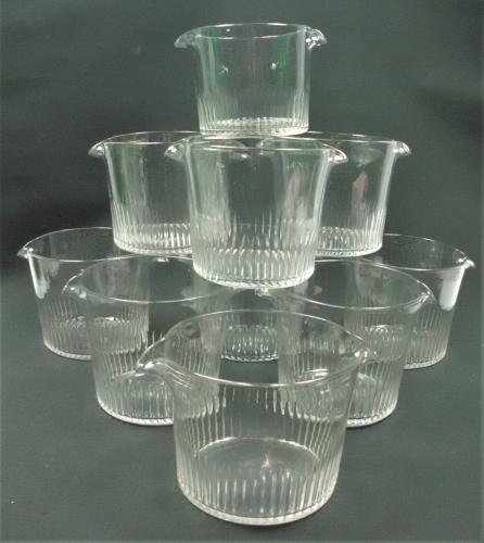 Set of ten Regency period crystal wine glass rinsers, England circa 1810