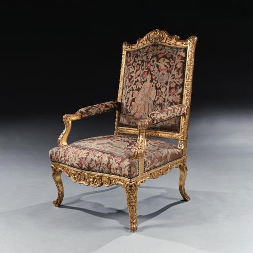 Regence Period Giltwood Fauteuil