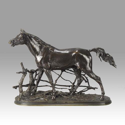 French 19th Century Animalier Bronze entitled "Djinn - Etalon Barbe" by P J Mêne