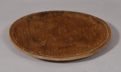 S/5431 Antique Treen 19th Century Inscribed Pine Swedish Food Platter