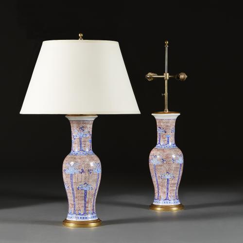 A Pair of 19th Century Chinese Vases now as Lamps