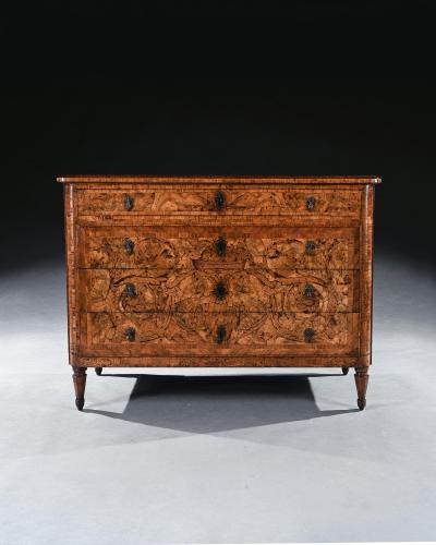 18th Century North Italian Walnut and Marquetry Commode