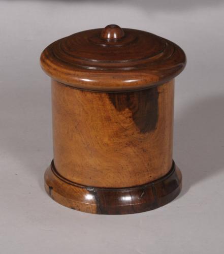 S/5581 Antique Treen 19th Century Lignum Vitae String Barrel