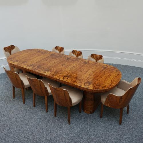 Art Deco 8 Seat Dining Suite by Heal's of London