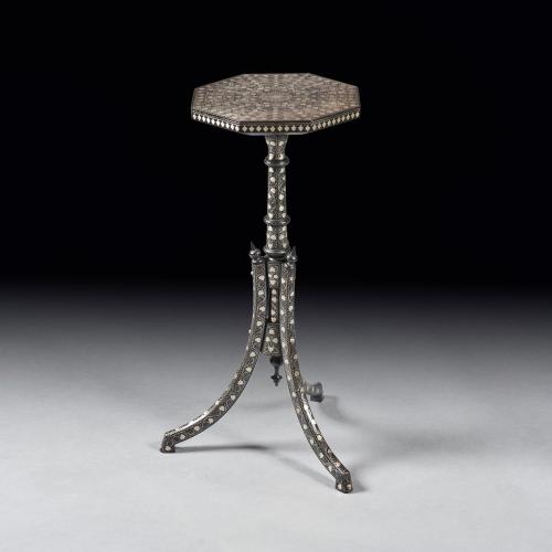 An Extremely Fine Ottoman Silver Inlaid Coffee Table Vortik Potikian