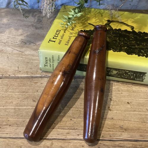Pair of yew-wood rolling pins