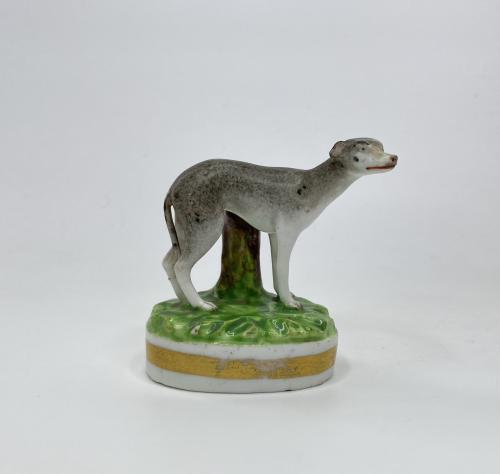 Derby porcelain Greyhound, circa 1830