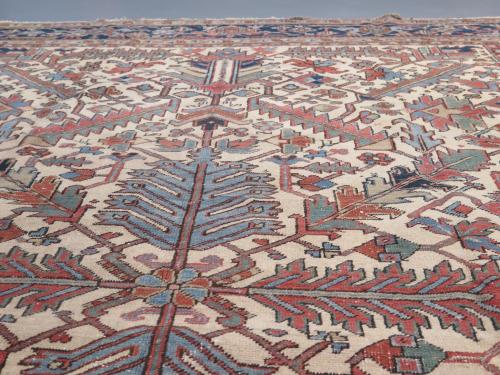 Striking Antique Heriz Carpet, circa 1900