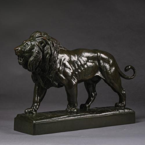 Antoine-Louis Barye (French, 1795-1875) -'Lion marchant'