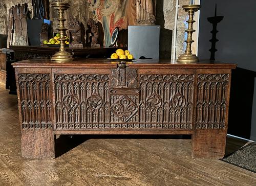 16th Century Oak Chest from The Entrance Hall of Appleby Castle