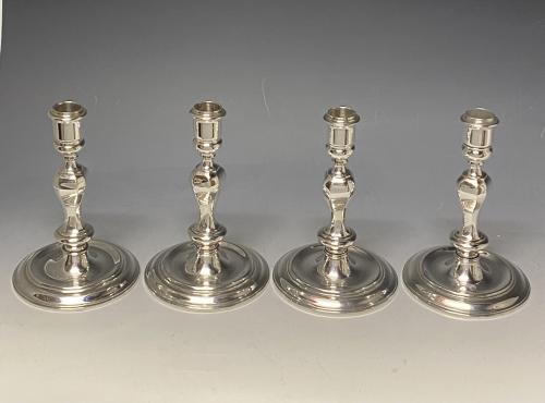 Queen Anne silver candlesticks c1705 David Shure of London 