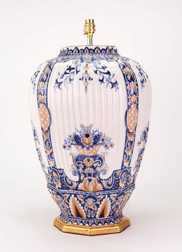 Blue and White Faience Lamp