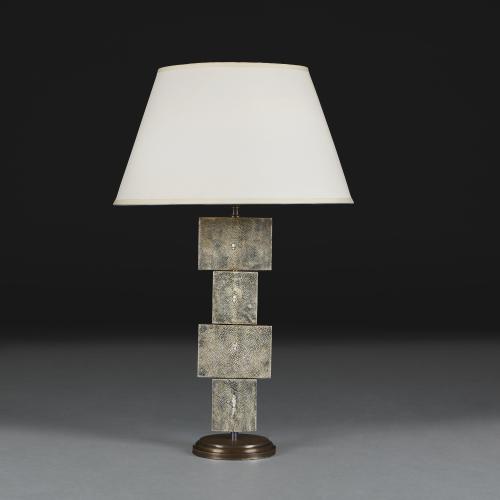 An Unusual Shagreen Table Lamp