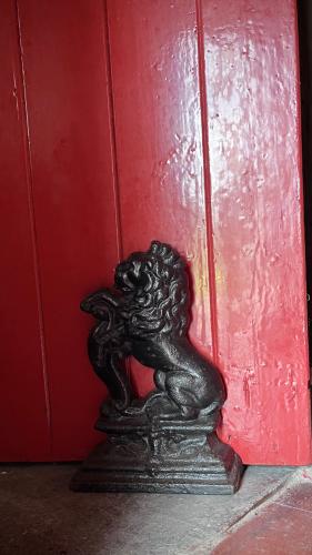 Victorian cast iron door stop