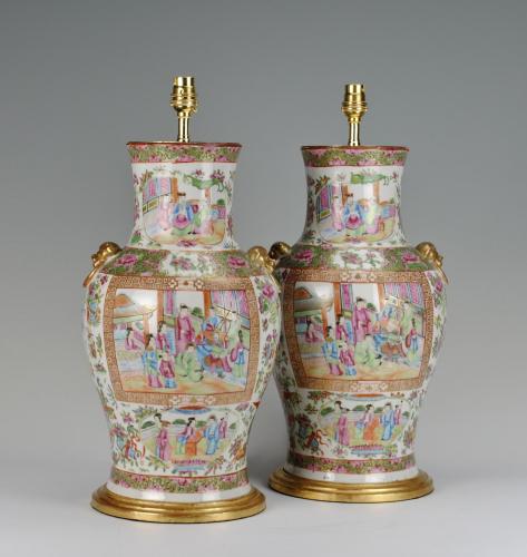 Pair of Canton Lamps