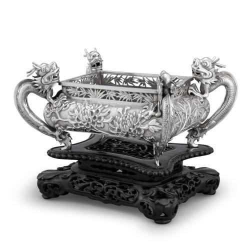 Chinese Export Silver Jardiniere