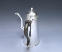 Antique Silver Side Handled Chocolate Pot