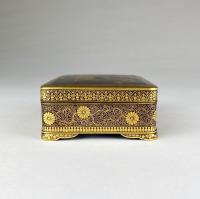 A wonderful Japanese late 19th Century Iron box signed Komai