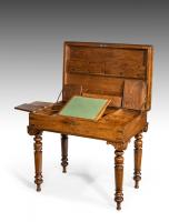 19th Century Colonial Padouk and Brassbound Campaign Desk