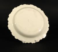 English Pottery Shell-edge Creamware  Plate, Circa 1775-85