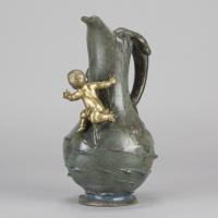 Early 20th Century Bronze "Putto Jug" by Georges Van De Voorde