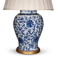 Blue and White Lotus Flower Lamps